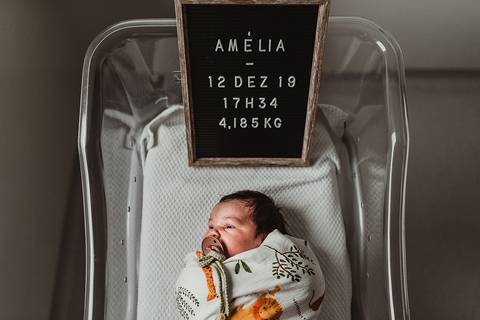 Sessão Fotográfica das primeiras 48 horas da Amélia'