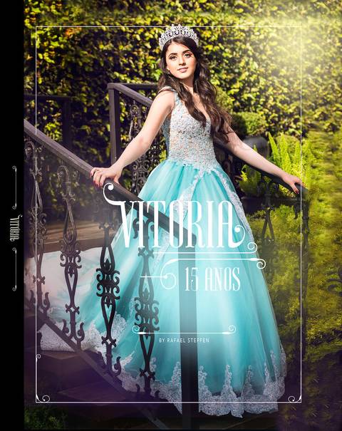 Capa do Álbum do ensaio de 15 Anos da Vitória fotografado por Rafael Steffen
'