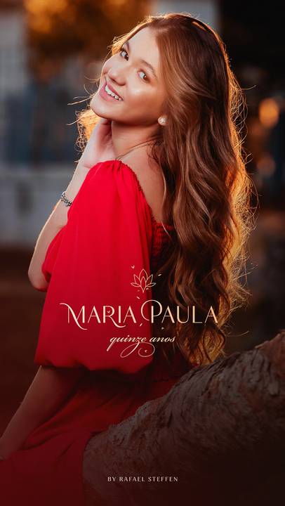 Foto da Capa do Álbum de 15 Anos da Maria Paula. '