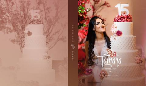Capa do Álbum de Festa de 15 Anos da Tâmara fotografado por Rafael Steffen Fotografia na Fun House em Brasília.'