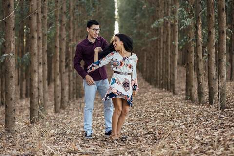 Sessão pre casamento em Holambra Sp campo de eucaliptos'