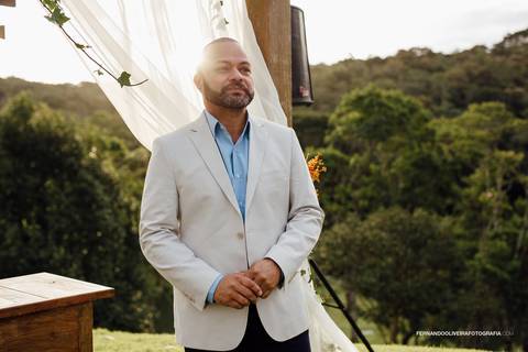 Casamento no Campo Local Villa Boa Vista Embu Guaçu Sp Fotografo Fernando Oliveira Fotografia Ar livre de dia decoração noiva vestido  first touch esperando noiva'