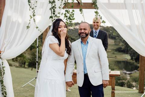 Casamento no Campo Local Villa Boa Vista Embu Guaçu Sp Fotografo Fernando Oliveira Fotografia Ar livre de dia decoração noiva vestido  first touch'