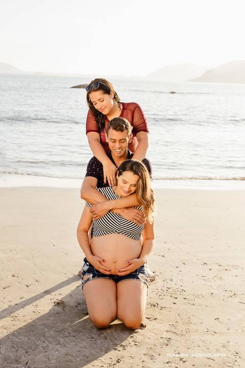 Ensaio na praia gestante gravida sao paulo sp guaruja'