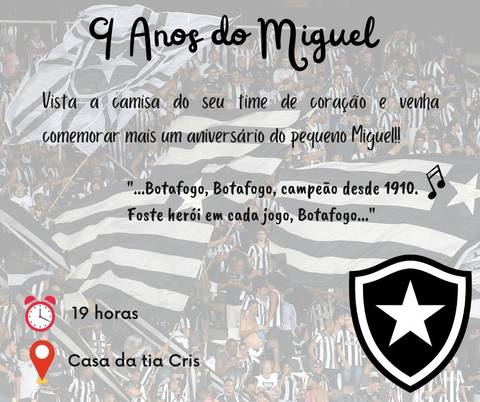 Arte digital - convite de aniversário.'