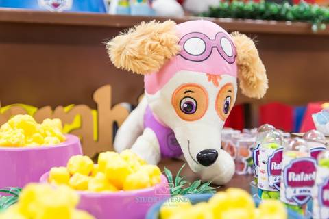 Decoração mesa - aniversário infantil - patrulha canina - Studio Eternize - São Sebastião do Paraíso - Poços de Caldas - MG'