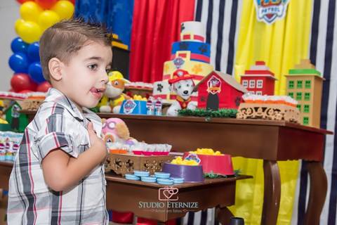 Aniversário infantil - patrulha canina - Studio Eternize - São Sebastião do Paraíso - Poços de Caldas - MG'