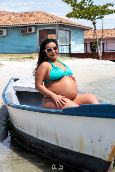 Gravidinha no barco'