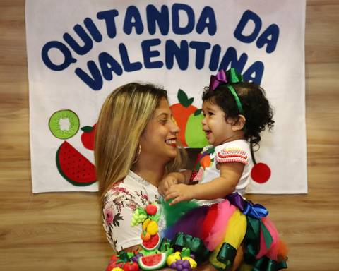 Foto com a mãe - Festa infantil '