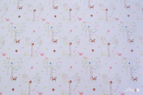 papel de parede, tema floresta, quartinho da Bia'