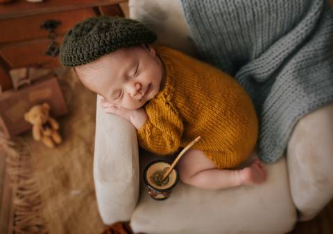 ensaio fotográfico para recém nascido gaúcho'