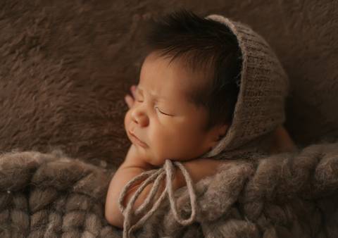 ensaio newborn bebê com toucq'