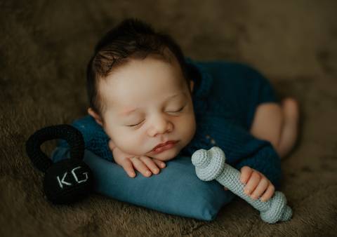 sessão fotográfica recém nascido academia'