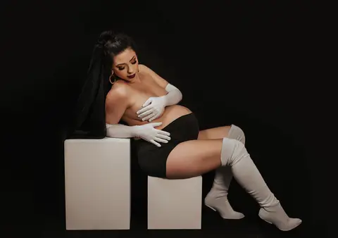 Ensaio Gestante estiloso'