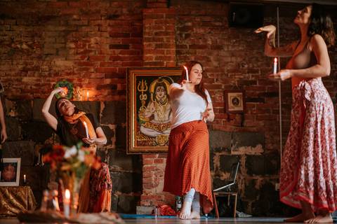 Dança ritualística em Bento Gonçalves'