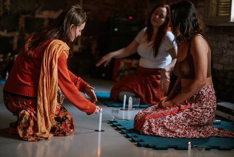 Michele compartilhando elemento fogo'