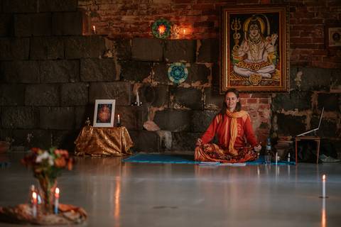 Michele dando início a aula'