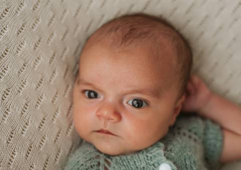 bebê acordado em ensaio newborn aline fontes
'