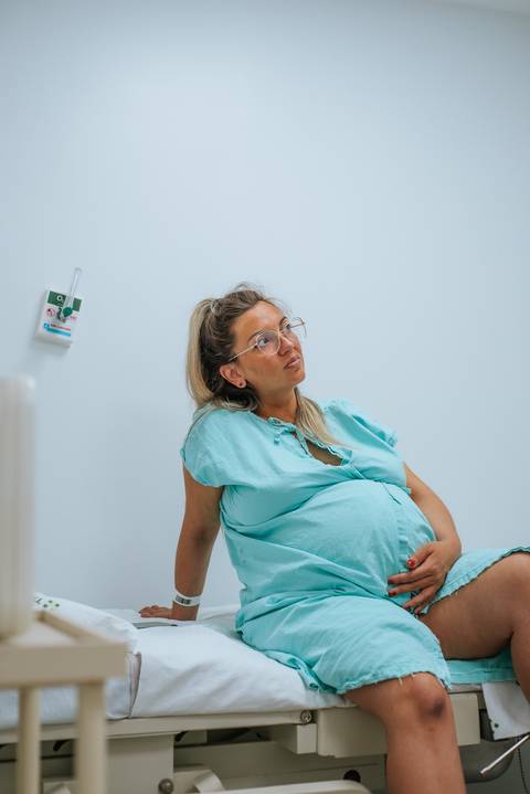 momentos antes de começar a indução do parto'