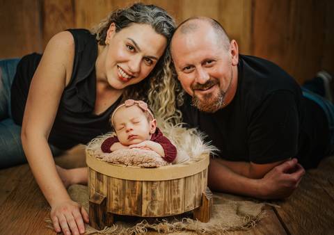 ensaio newborn em família'