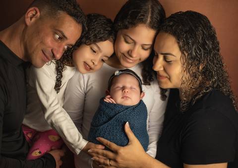 fotografia em família no ensaio newborn'