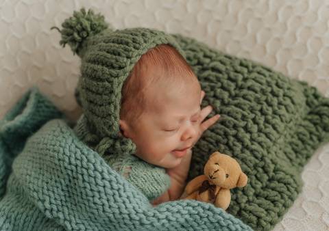 bebê sorrindo ensaio newborn'