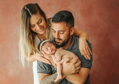 pose em família ensaio newborn'