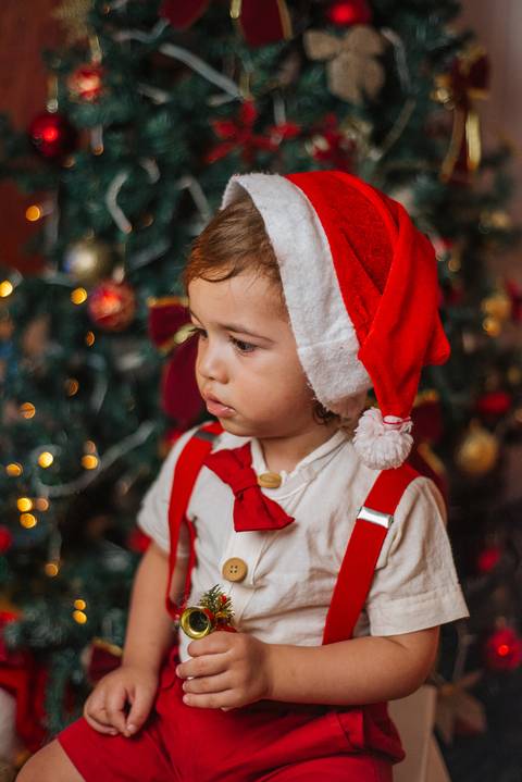 Sessão fotográfica de Natal para noivos.'