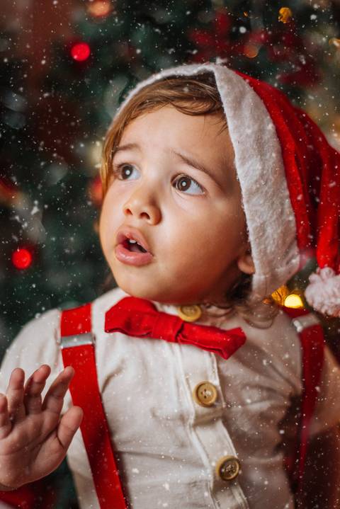 Foto de cenário natalino minimalista para inspiração.'