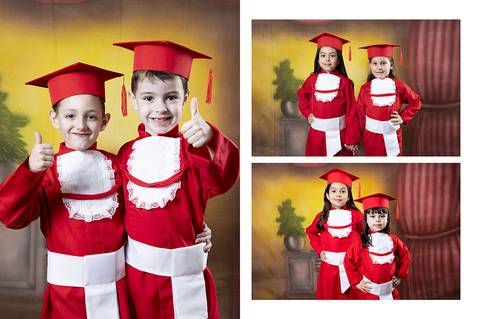 ensaio com becas da educação infantil'