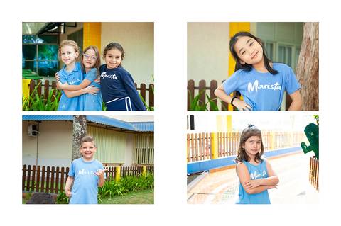 ensaio da educação infantil com amigos'