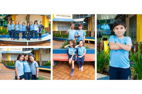ensaio da educação infantil com amigos'