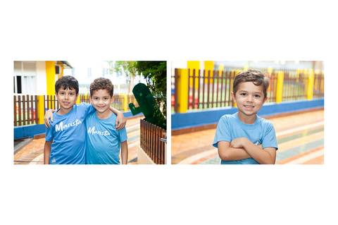 ensaio da educação infantil com amigos'