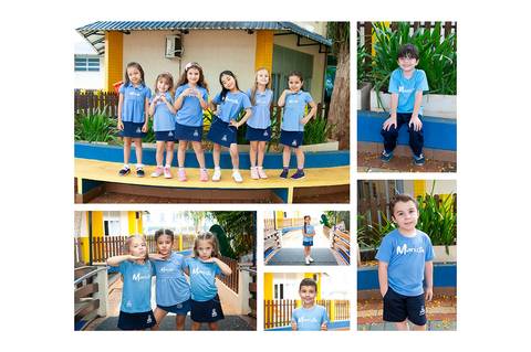ensaio da educação infantil com amigos'