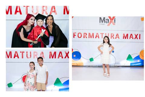 formatura da educação infantil do Colégio Maxi'