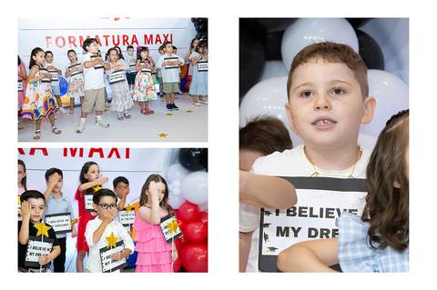 formatura da educação infantil do Colégio Maxi'