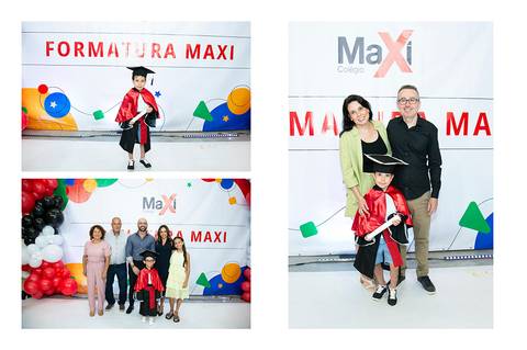 formatura da educação infantil do Colégio Maxi'