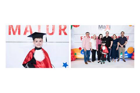 formatura da educação infantil do Colégio Maxi'