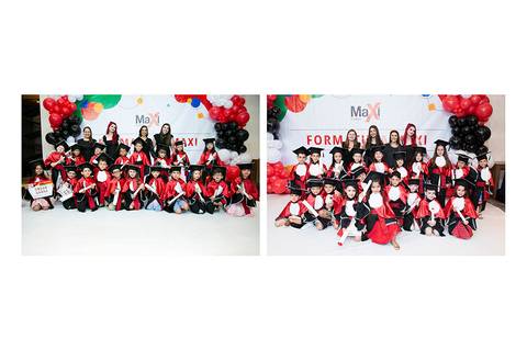 formatura da educação infantil do Colégio Maxi'