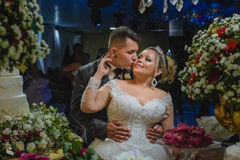 fotos na mesa do bolo'