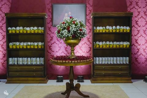 decoração da recepção'