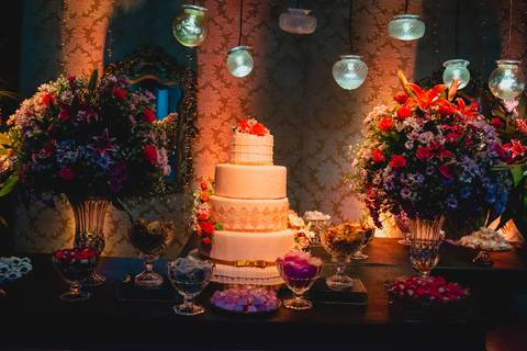 fotografia da decoração do casamento de Bruna e Leo em Rondonópolis-MT, fotografo Sergio Simões.'