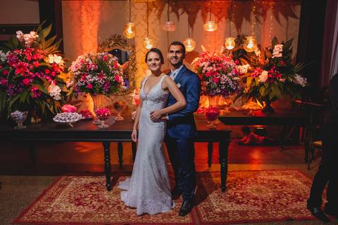 fotografia da decoração do casamento de Bruna e Leo em Rondonópolis-MT, fotografo Sergio Simões.'