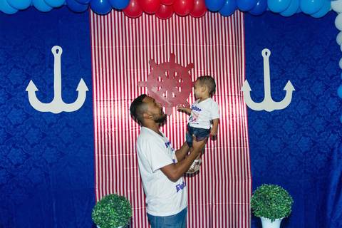 Foto com o Papai Heitor 1 ano pelo fotógrafo Douglas Maia'