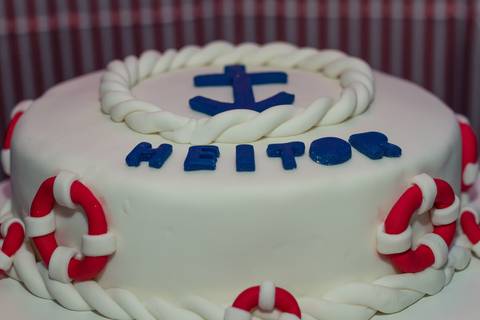 Bolo Tema Marinheiro pelo fotógrafo Douglas Maia'