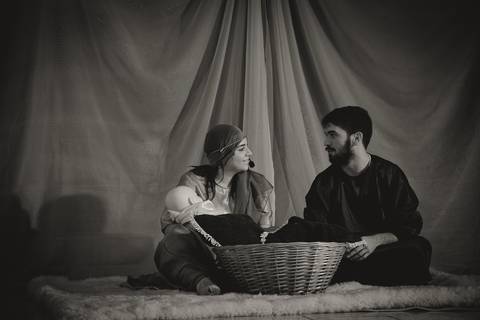 Maria e José com Jesus Igreja Batista da Floresta pelo fotógrafo Douglas Maia'