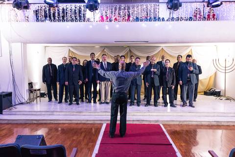 Coral de homens Igreja Batista da Floresta pelo fotógrafo Douglas Maia'