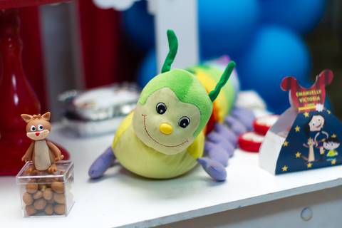 Bicho de pelúcia na decoração Tema Show da Luna pelo fotógrafo Douglas Maia'