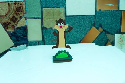 Arranjo de mesa personalizado Cláudio Tema O show da Luna pelo fotógrafo Douglas Maia'