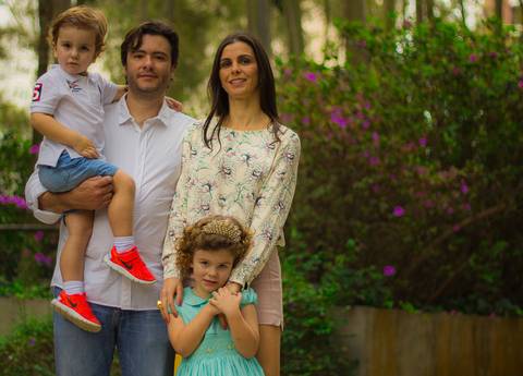 Festa infantil fotografia de família'